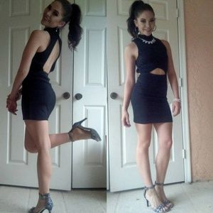 Backless cutout Little black dress lbd